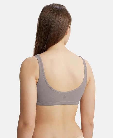 Jockey 1550 Women’s Cotton Stretch Slip-On Crop Top Bra – Stay Fresh Comfort